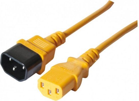 EXC 808075 electriciteitssnoer Oranje 1,8 m C14 stekker C13 stekker