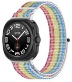 Wigento Samsung Galaxy Watch Ultra 47mm: Elastische sportband met klittenbandsluiting, gemaakt van nylon (model M3)