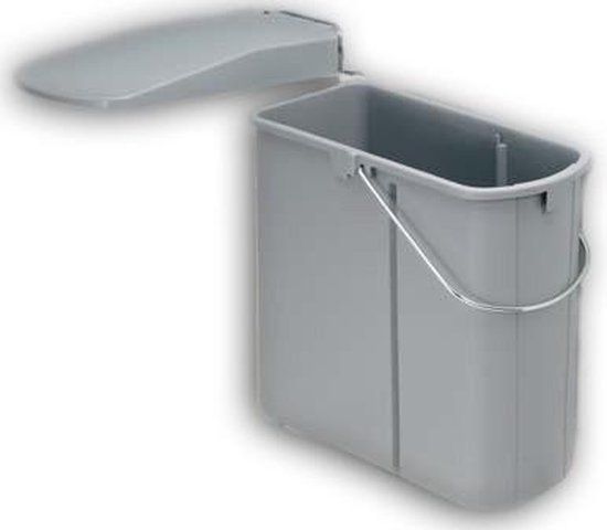 Wesco Selectakit Vario 1 Plus Inbouw Prullenbak - 19 Liter - Grijs