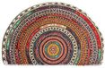 Halve SUJIN Halfronde Deurmat Halfrond Badkamertapijt Mandala Boho Boho Tapijt Antislip Absorberend Microvezel Getuft Tapijt voor Keuken Woonkamer (Meerkleurig)