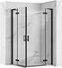 Rea Hugo Double Black 90x100 cm Cabine de douche Rectangulaire Noir