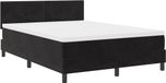 vidaXL Boxspringbed met hoofdeinde, Zwart, 140 x 200 cm, Fluweel