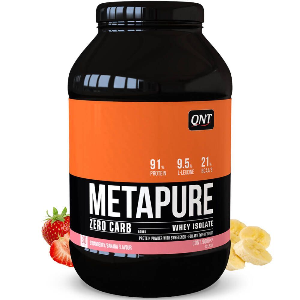 QNT QNT Metapure Zero Carb Aardbei - Banaan 908 g