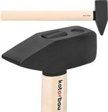 KOTARBAU® Voorhamer, 3 kg, Sloophamer, Staal, Houten Steel