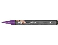 KREUL 62108 - Tattoo Pen violet, lijndikte 0,5-3 mm, cosmetische inkt op waterbasis, blijft tot 5 dagen zitten, dermatologisch getest, veganistisch, parabeenvrij