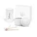 Solstickan Design Coffret Cadeau Solstickan Bougie Parfumée + Boîte d'allumettes Blanc-eucalyptus