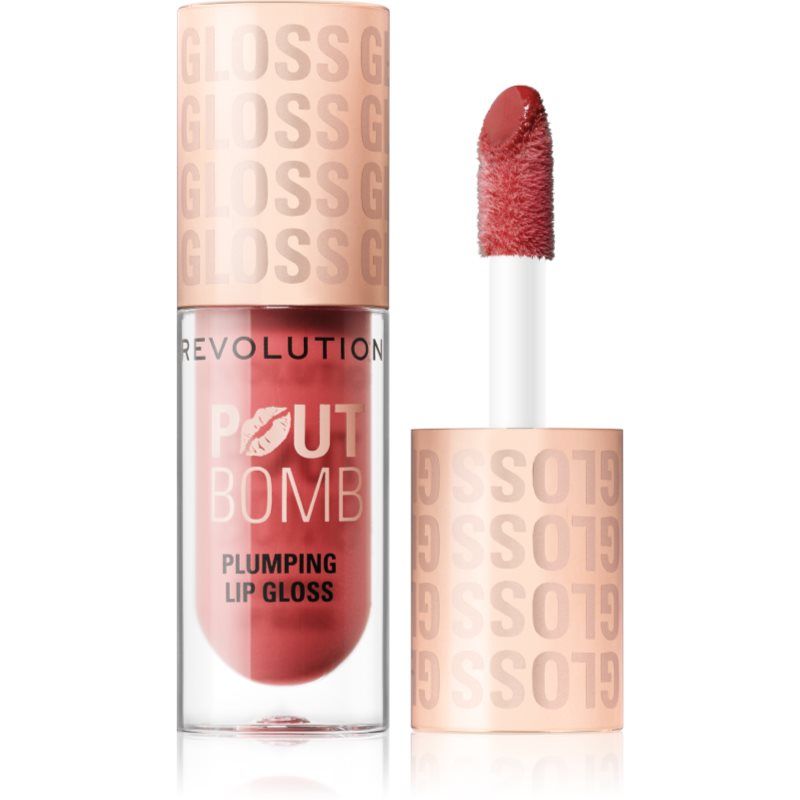 Revolution Pout Bomb Plumping Lip Gloss, Warm Peach Orange