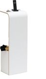 Tojo fon Wandconsole voor telefoon, 31 x 25 x 85 cm, wandrek wit, moderne wandplank voor telefoon, sleutels en notitieblaadjes, telefoontafel van hout