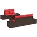 vidaXL Tuin Sofa Set 6 st Bruin poly rattan