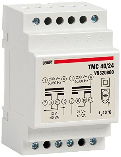 VEMER VN320800 transformator TMC 40/24 voor combiservies 230 V/12-24 V, lichtgrijs