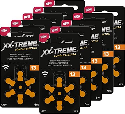 Xxtreme Longlife Extra gehoorapparaatbatterijen type 13 - 60 stuks