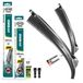 HEYNER® Essuie-glace pour RENAULT KANGOO Express 01.2021 - 10.2026, HYBRID Balai d'essuie-glace plat, Aérodynamique & Flexible, Revêtement Nanographite
