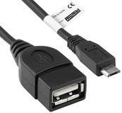 mumbi 23361 OTG Host Adapter Kabel Micro USB-stekker naar USB-aansluiting