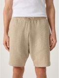 Next - Heren - Jersey-short met plooitjes en structuur - Naturel