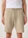 Next - Heren - Jersey-short met plooitjes en structuur - Naturel