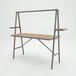 VITA Valerie Table de bar Bois Aluminium Bois Brun Anthracite Rectangulaire Moderne 222 cm