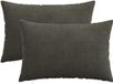 vidaXL - Kussensloop - 2 stuks - HEERLEN - Antracietkleurig - 40 x 60 cm - corduroy