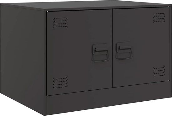 vidaXL Salontafel 67x50x44 cm staal zwart