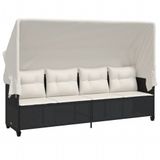 VidaXL Fauteuil de jardin avec assise capitonnée, Polyrattan, Acier, Crème, Blanc