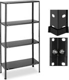 Relaxdays Stellingkast - 160 kg - 147,5 x 75,5 x 30,5 cm - Berging - Opbergrek - Zwart