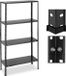 Relaxdays Stellingkast - 160 kg - 147,5 x 75,5 x 30,5 cm - Berging - Opbergrek - Zwart