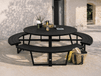 PERUGIA Table de pique-nique ronde 8 personnes aluminium noir