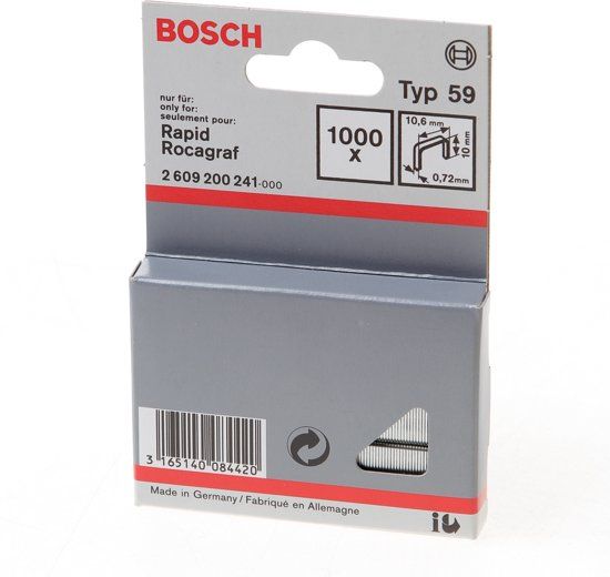 Bosch - Niet met fijne draad type 59 10,6 x 0,72 x 10 mm - 3165140084420