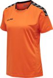 Hummel Authentic Poly Shirt Dames - Sportshirt - Oranje - Maat S