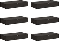 vidaXL Opbergbox - 6 stuks - Nonwoven - stof - 90 x 48 x 15 cm - 64,8 L - Antraciet