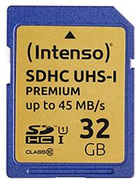 Intenso SDHC UHS-I 32GB Class 10 geheugenkaart blauw