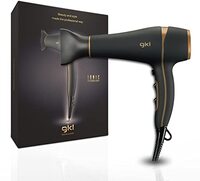 Grunkel GKL ONYX S2200 Professionele ionen-haardroger met 2 snelheidsniveaus, 3 standen en koude luchtfunctie, incl. hub en diffuser, 2200 W, zwart en goud