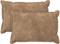 vidaXL - Kussensloop - 2 stuks - HOUTEN - Taupe - 50 x 75 cm - Katoensatijn
