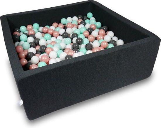 Viking Choice Ballenbak - Vierkant - Zwart - 600 ballen - 110x110cm - Bruin