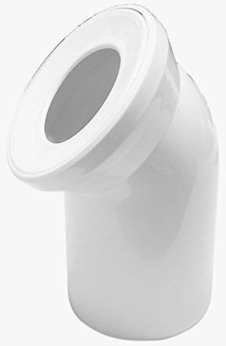 Sanitop-Wingenroth 21642 5 aansluitbogen voor staande wc, wit, 45 graden, toilet, toilet