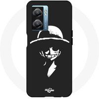 Maniacase Etui Oppo A77 5G Aap D. Luffy zwart wit