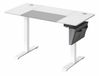 Songmics Bureau électrique réglable en hauteur 120x60cm Blanc/Gris
