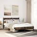Prolenta Maison Exclusive Lit exclusif - Structure de lit sans matelas, avec tête de lit en chêne fumé, dimensions 140x200 cm