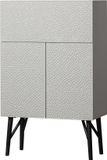 WOOOD Carved Drankkast - Hout - Mist - 146x90x46
