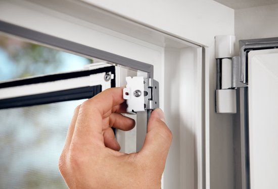adapter tesa INSECT STOP Clamp Mounting Set - adapter voor montage aluminium deurframe zonder boren - antraciet