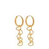Label Kiki gold plated oorbellen Connected Hearts