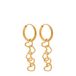 Label Kiki gold plated oorbellen Connected Hearts