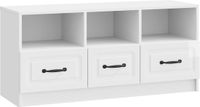 vidaXL TV-kast met lade Hoogglans Wit 102 x 34,5 x 47 cm Bewerkt hout