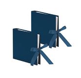 Rössler Papier S.O.H.O Fotoringbuch mit Schleife, 2 Fotoalben zum Selbstgestalten, 230 x 210 mm, 50 Seiten, Navy
