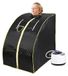 Sauna portable - Sauna vapeur avec évaporateur - Noir - Avec télécommande et minuterie