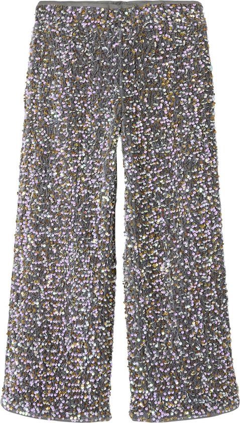 Name It Kids RUNICA Straight Fit Broek - Granite Grey - Maat 128 - Meisjes