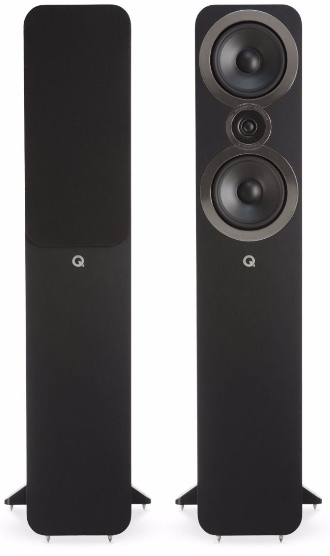 Q Acoustics 3050i - Vloerstaande Luidsprekers - Zwart - 2-weg - Home Theatre