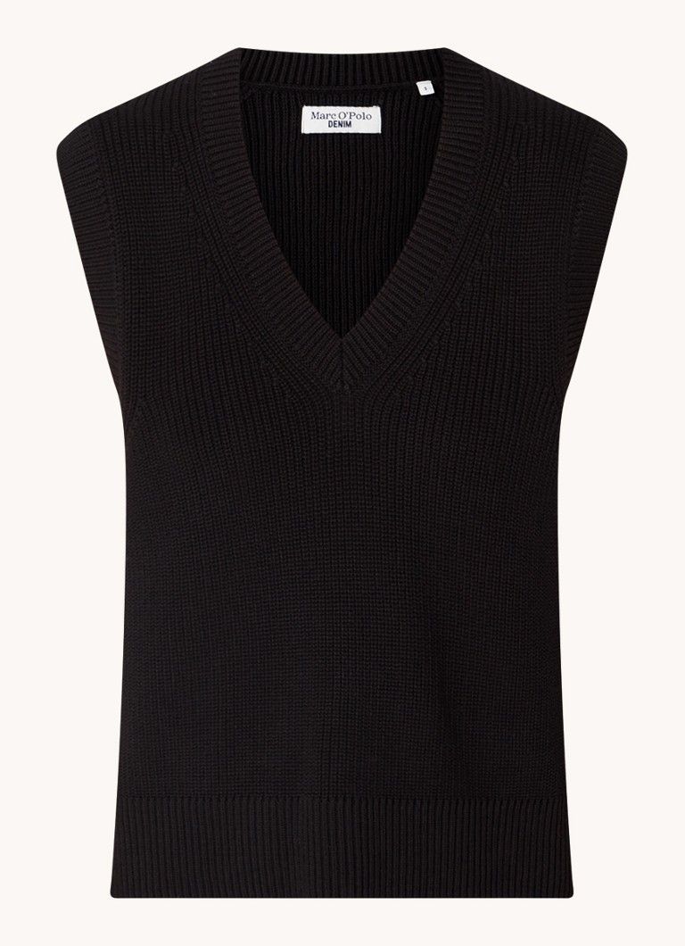 Marc O'Polo Denim Grofgebreide spencer met V-hals