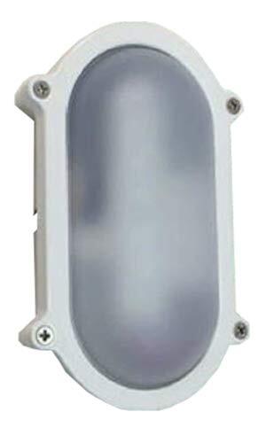 LeuchTek Ovale ledlamp voor vochtige ruimtes, 12 W, neutraal wit, gegoten aluminium, schokbestendig en zeer robuust