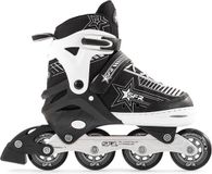 SFR Pulsar Verstelbare Inline Skates Zwart/Wit/Zilver Maat 30-34