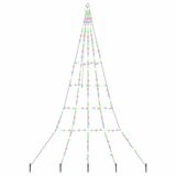 vidaXL LED Kerstboom met Grondspikes Meerkleurig 306 cm Metaal